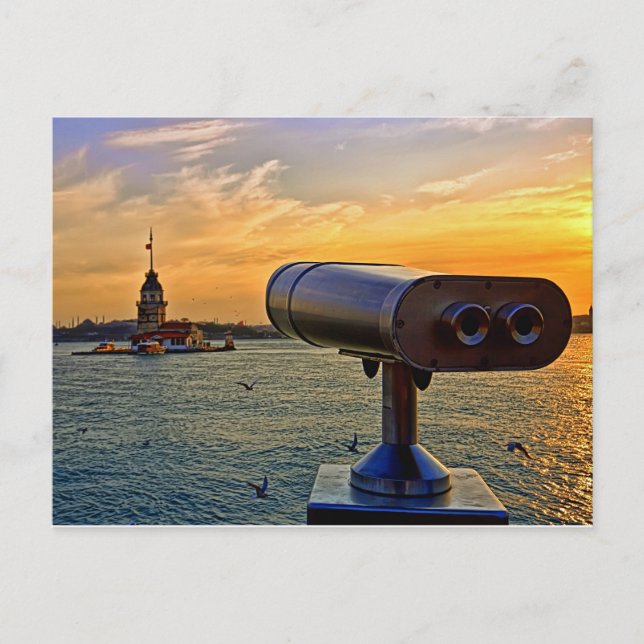 The Maiden Tower At Istanbul, Turkey. Postcard (Front)