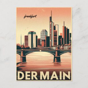 The main river in germany- der main frankfurt postcard