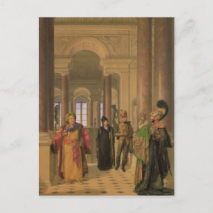 The Main Staircase of the Louvre, 1817 Postcard