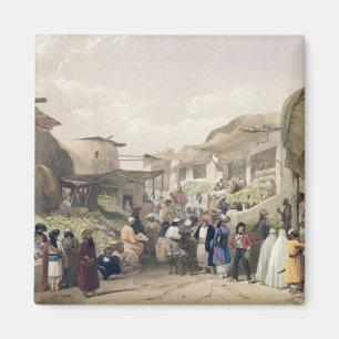 The Main Street in the Bazaar at Caubul, in the Fr Magnet