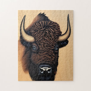 The Majestic Bison - A Symbol Of Power And Freedom Jigsaw Puzzle