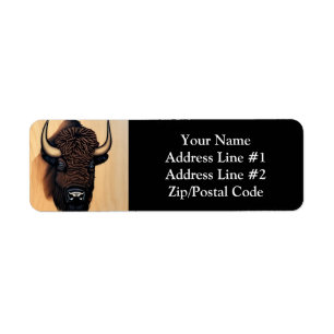The Majestic Bison - A Symbol Of Power And Freedom Return Address Label