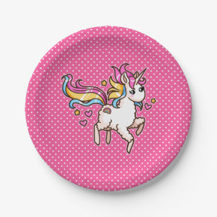 The Majestic Llamacorn Paper Plate