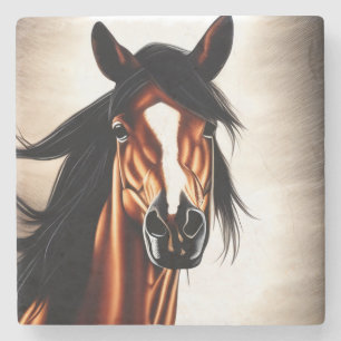 The Majestic Mustang - The Spirt Of Freedom Stone Coaster