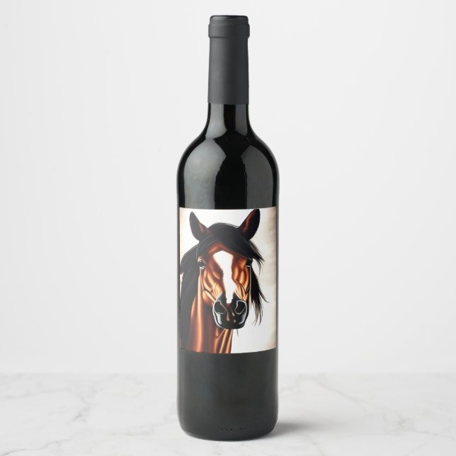 The Majestic Mustang - The Spirt Of Freedom Wine Label (Front)