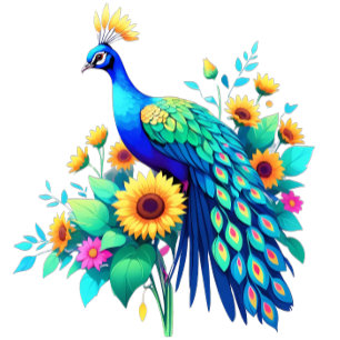 The Majestic Peacock: A Symphony of Colour T-Shirt