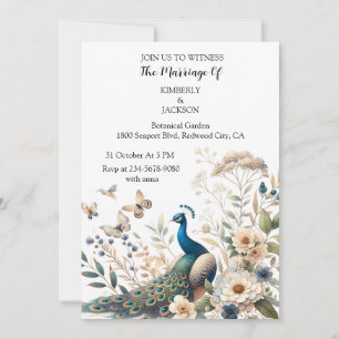 The Majestic Peacock Invitation
