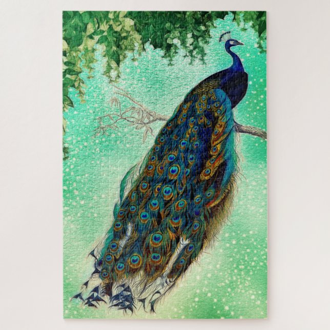 The Majestic Peacock Jigsaw Puzzle (Vertical)