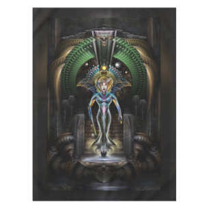 The Majesty Of Trilia Fractal Fantasy Portrait Tablecloth