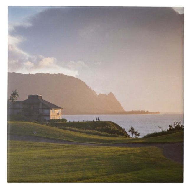 The Makai golf course in Princeville Ceramic Tile (Front)
