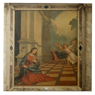 The Malchiostro Annunciation, c.1520 (oil on panel Ceramic Tile