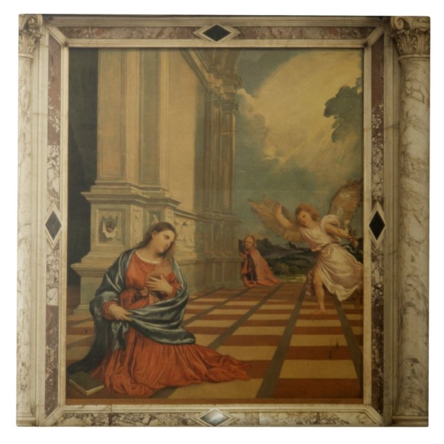 The Malchiostro Annunciation, c.1520 (oil on panel Ceramic Tile (Front)