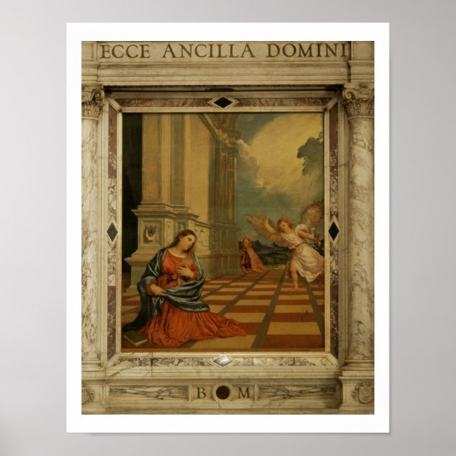 The Malchiostro Annunciation, c.1520 (oil on panel Poster (Front)