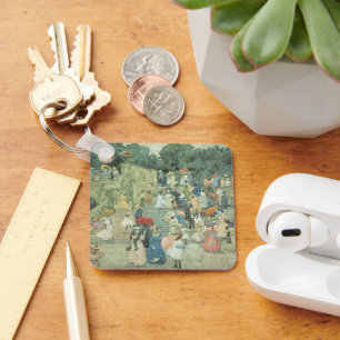 The Mall, Central Park by Maurice Prendergast Key Ring