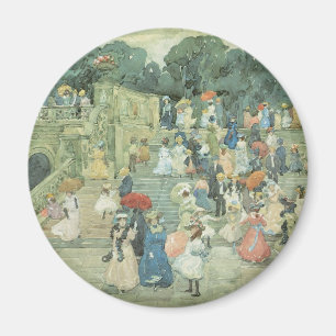 The Mall, Central Park by Maurice Prendergast Magnet