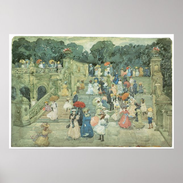 The Mall, Central Part, 1901 Maurice Prendergast Poster (Front)