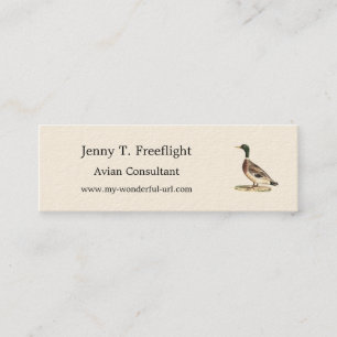 The Mallard or Wild Duck (Anas platyrhynchos) Mini Business Card