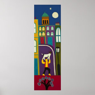 The Man and his dog every day in Portobello Road Poster