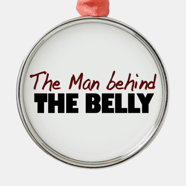 The Man Behind the Belly Metal Tree Decoration (Front)