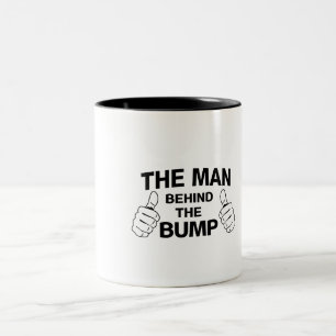 The Man Behind the Bump Two-Tone Coffee Mug