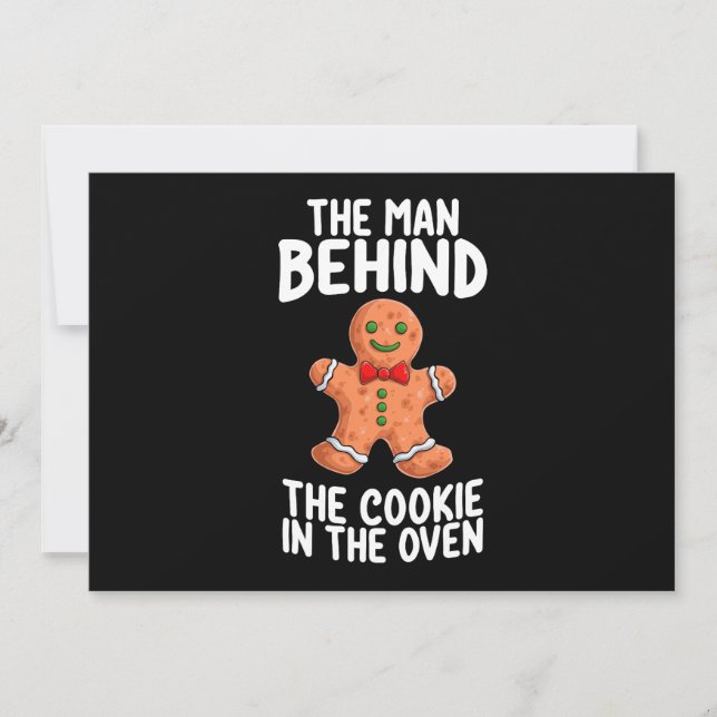 The Man Behind The Cookie In The Oven Christmas Pr Invitation (Front)