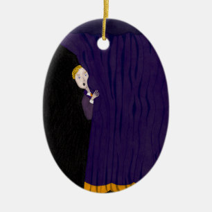 The Man Behind The Curtain Ceramic Tree Decoration