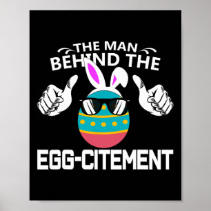 The Man Behind The Egg-citement Easter Pregnancy Poster