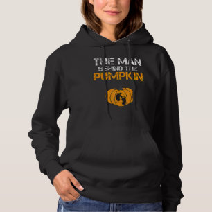 The Man Behind The Pumpkin Dad Soon Halloween Preg Hoodie