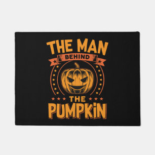 The Man Behind The Pumpkin Halloween Doormat