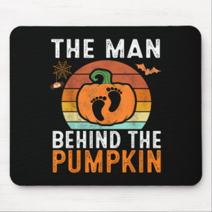 The Man Behind The Pumpkin Halloween Pregnancy Ann Mouse Pad