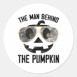 The Man Behind The Pumpkin New By Classic Round Sticker