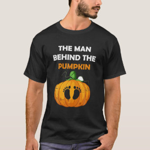The Man Behind The Pumpkin Pregnant Halloween T-Shirt