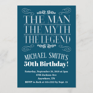 The Man Birthday Invitation