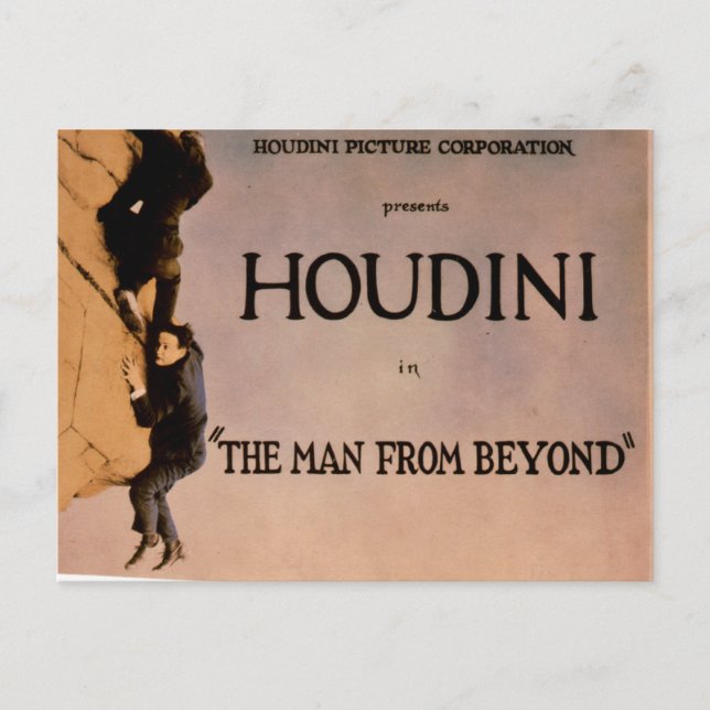 The Man from Beyond (Houdini movie, 1922) Postcard (Front)