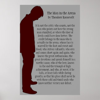 The Man in the Arena 24 X 36 Poster