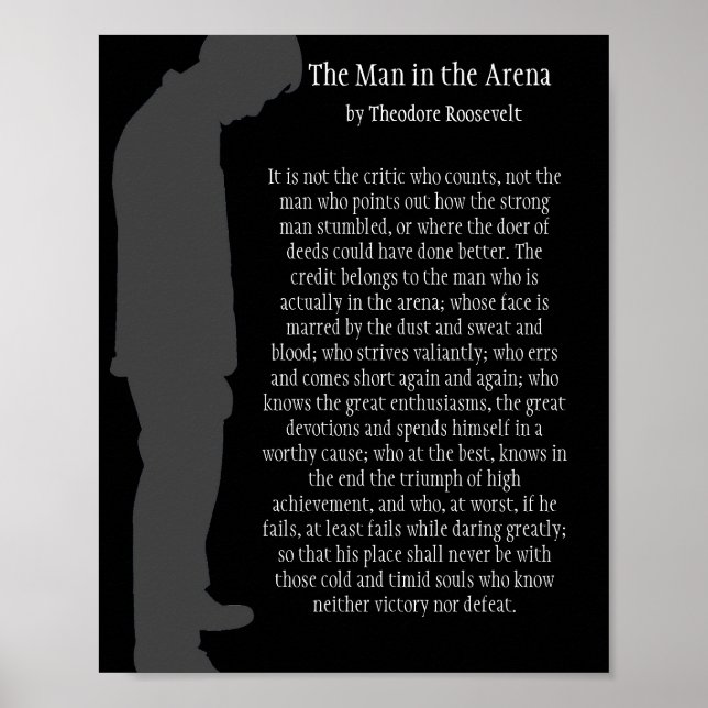 The Man in the Arena Poster (Front)