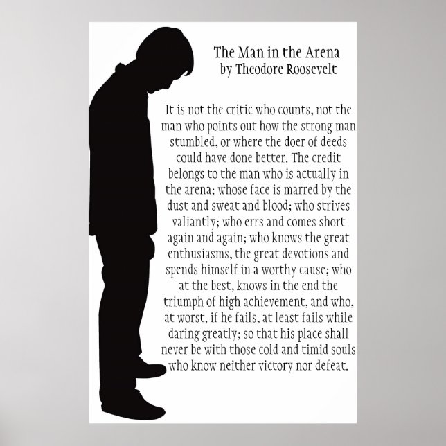 The Man in the Arena Poster (Front)