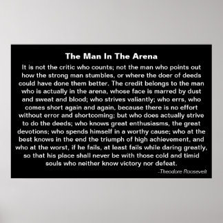 'The Man In The Arena' Poster