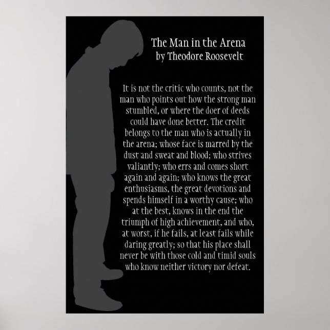 The Man in the Arena Poster (Front)