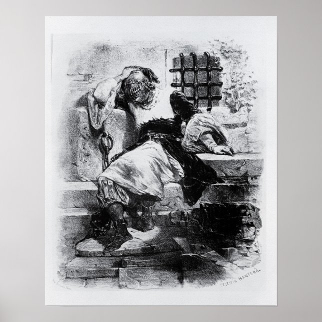 The Man in the Iron Mask in his Prison Poster (Front)