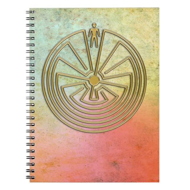 The Man in the Maze - gold Notebook (Front)