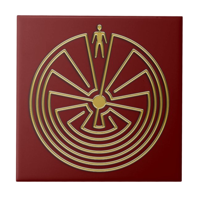 The Man in the Maze - gold Tile (Front)
