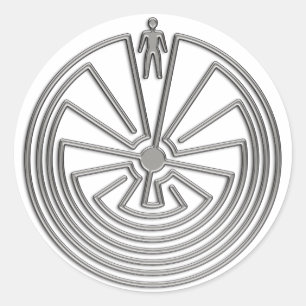 The Man in the Maze - silver Classic Round Sticker
