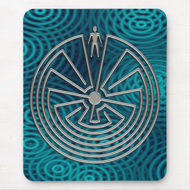 The Man in the Maze - silver Mouse Pad (Front)