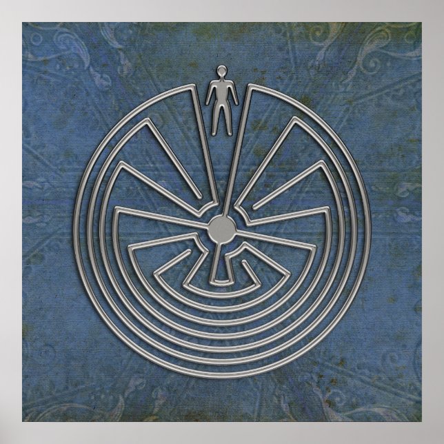 The Man in the Maze - silver Poster (Front)