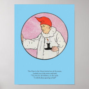 The Man in the Moon Mother Goose Nursery Rhyme Poster