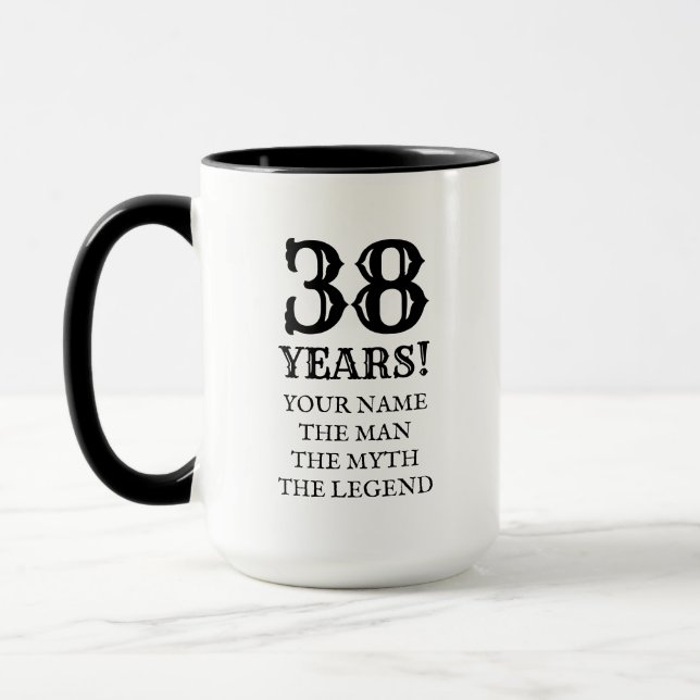The man myth legend 38th Birthday mug gift for men (Left)