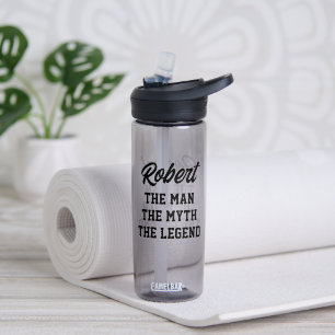 The man myth legend custom plastic water bottle