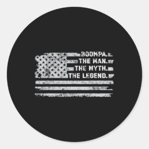 The Man Myth Legend Fathers Day Vintage American F Classic Round Sticker