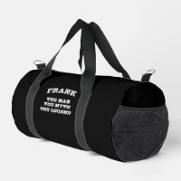 The man myth legend funny black duffle bag